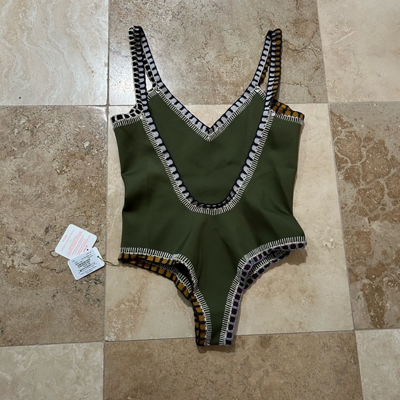 Kiini Olive One Piece Bathing Suit - Picture 2 of 2